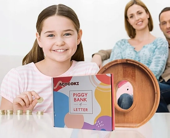 Bez Marki Drewniana przezroczysta skarbonka litera O duża prezent dekoracja Ozdoba