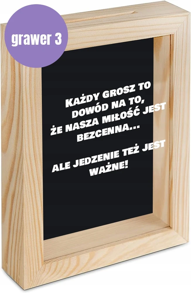 Bez Marki DREWNIANA SKARBONKA NA DZIEŃ CHŁOPAKA PREZENT
