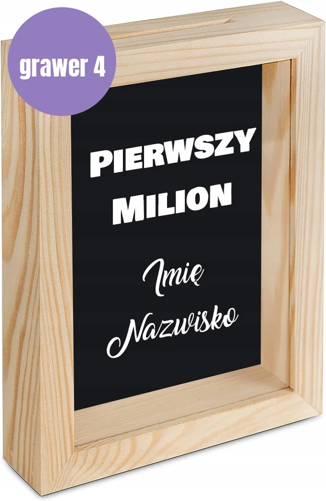 Bez Marki DREWNIANA SKARBONKA NA DZIEŃ CHŁOPAKA PREZENT