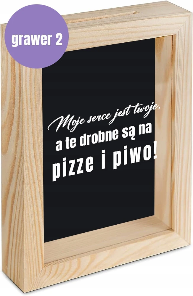 Bez Marki DREWNIANA SKARBONKA NA DZIEŃ CHŁOPAKA PREZENT