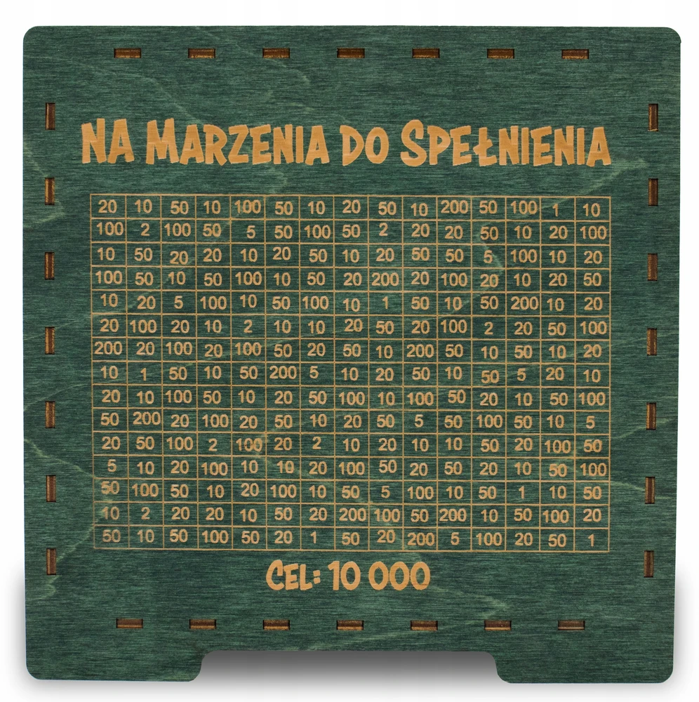 Bez Marki Drewniana skarbonka wykreślanka na dowolny cel GRAWER