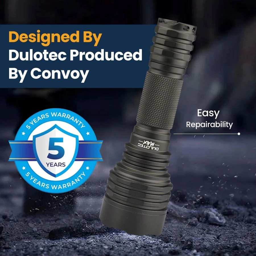 Bez Marki Dulotec Convoy C8+MAX TAKTINIS LED METALINIS BLYKŠČIŲ DIAPAZONAS 1,1KM 8 REŽIMAI