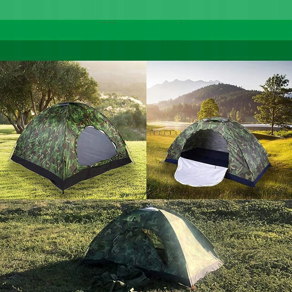 Bez Marki Dviejų asmenų turistinė kempingo palapinė, vandeniui atspari CAMO OXFORD 200X150cm