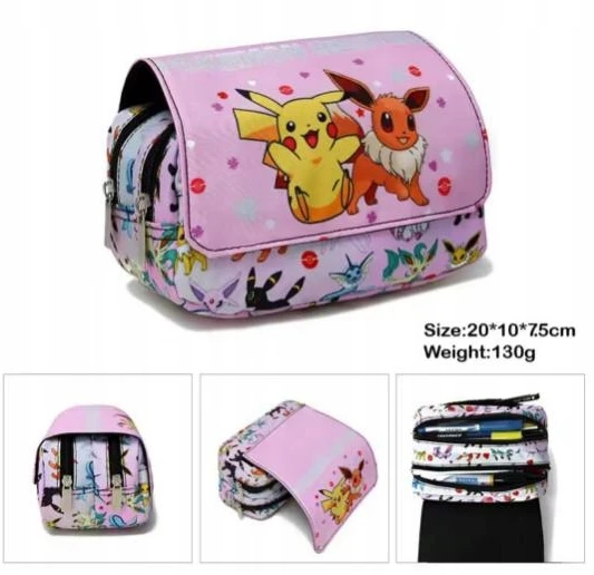 Bez Marki Dvipusė "pokémon" "pikachu" "eevee" "vaikiška" "mokyklinė" "rašinė