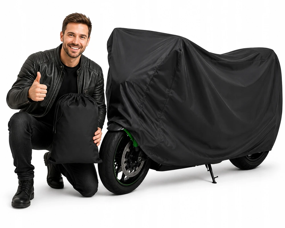 Bez Marki DVIRAČIO DENGIMAS MOTOROLERIS ATSPIRUS VANDENIUI 200x110x70cm Juodas DIDELIS SAGTIS