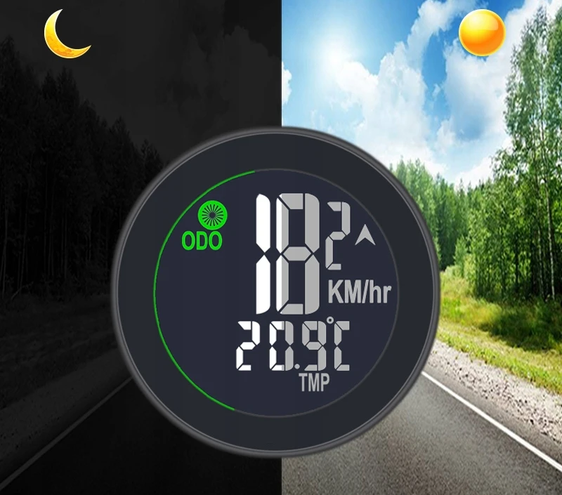 Bez Marki Dviračio kompiuteris su rankena, apšviestu belaidžiu spidometru