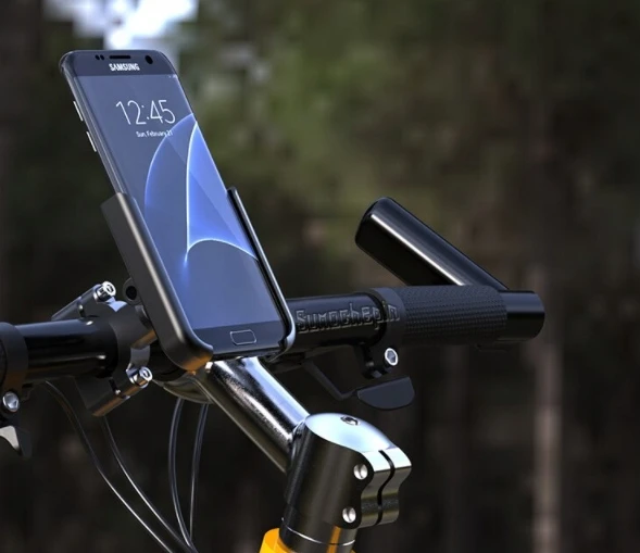 Bez Marki Dviračio/motociklo vairo laikiklis telefonui 360° Cnc aliuminio