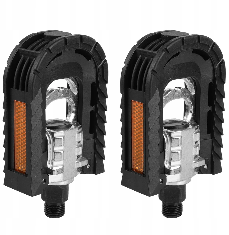 Bez Marki DVIRAČIO PEDALAI ALIUMINIO PLATFORMA JUODOS ANTISLIDIMO 14mm
