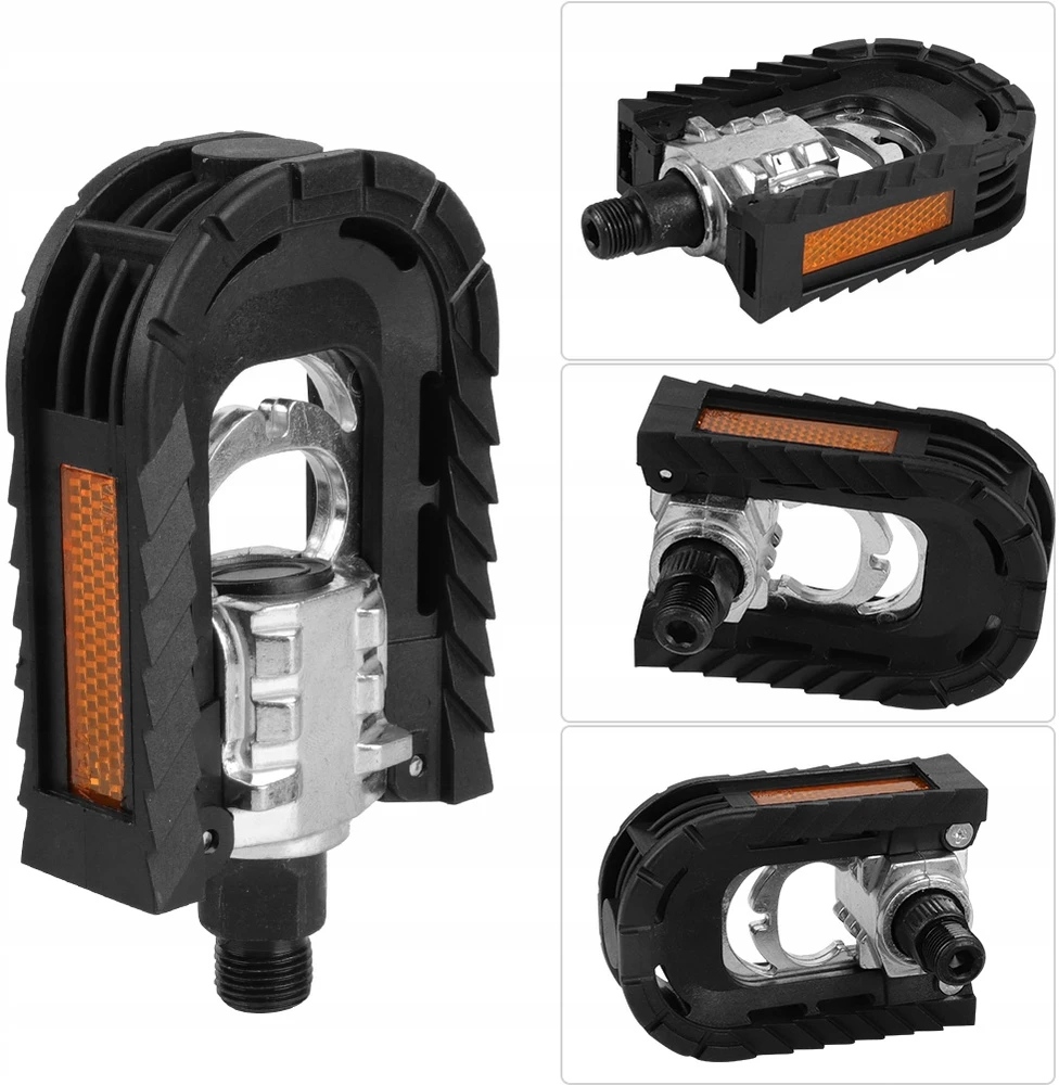 Bez Marki DVIRAČIO PEDALAI ALIUMINIO PLATFORMA JUODOS ANTISLIDIMO 14mm