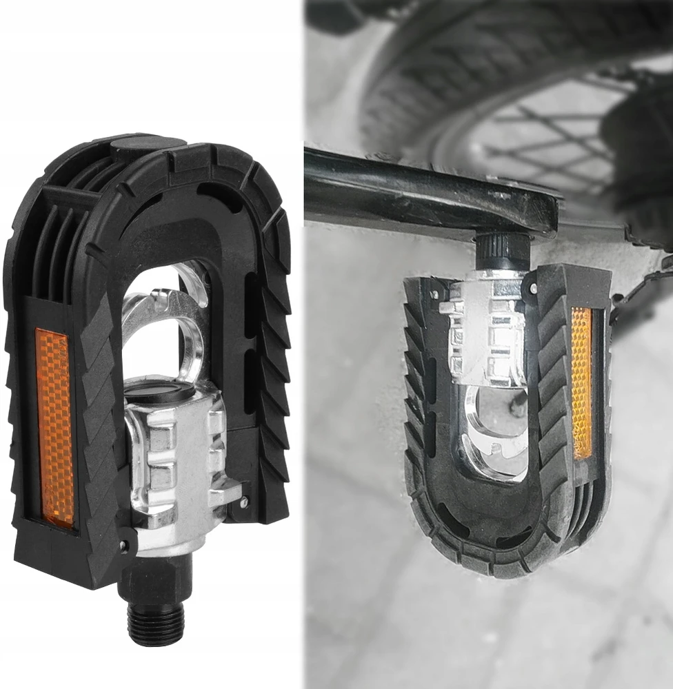 Bez Marki DVIRAČIO PEDALAI ALIUMINIO PLATFORMA JUODOS ANTISLIDIMO 14mm