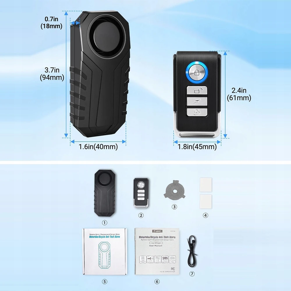 Bez Marki Dviračio signalizacija + MOTOROLERIO VARIKLIŲ NUOTOLINIO UŽRAKTA Apsauga nuo vagystės