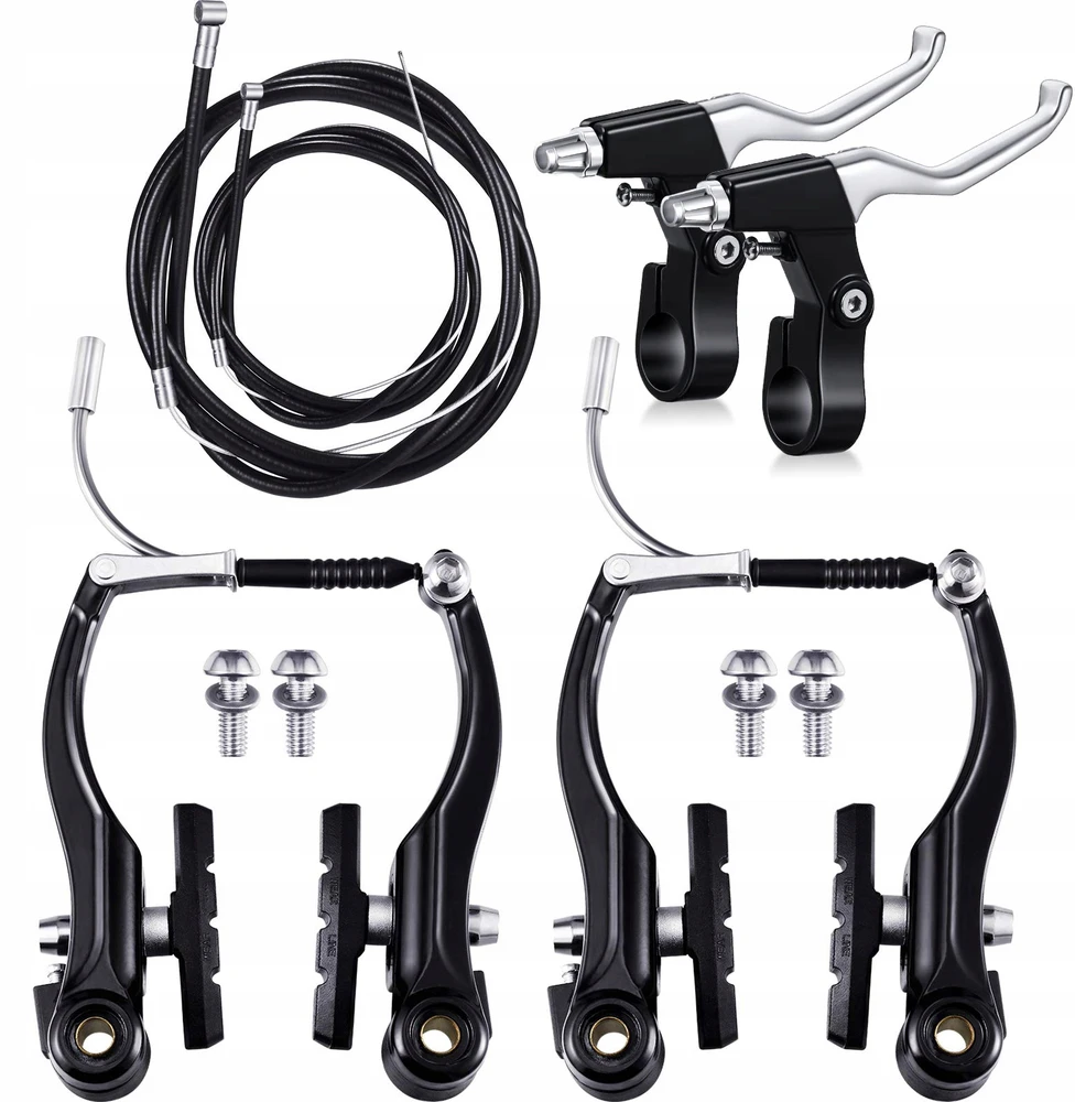 Bez Marki Dviračio stabdžių kaladėlės V-Brake trinkelės priekiniai galiniai 110 mm juodi SET
