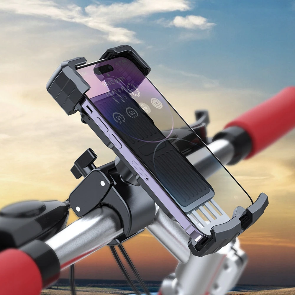 Bez Marki Dviračio telefono laikiklis su automatinio fiksavimo mechanizmu