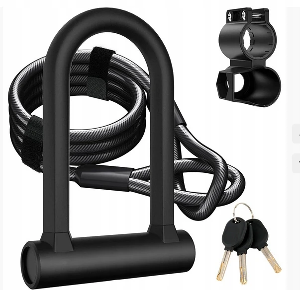 Bez Marki Dviračio U-lock spyna su troseliu, juoda