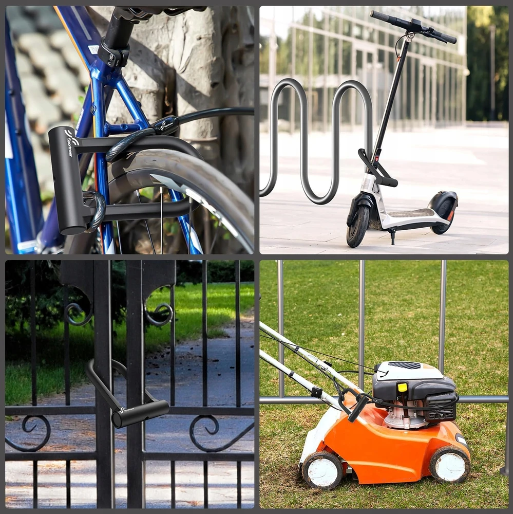 Bez Marki Dviračio U-lock spyna su troseliu, juoda