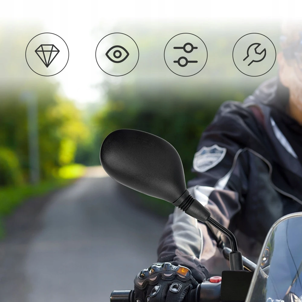 Bez Marki Dviračio veidrodėlis 360° reguliuojamas, juodas, universalus