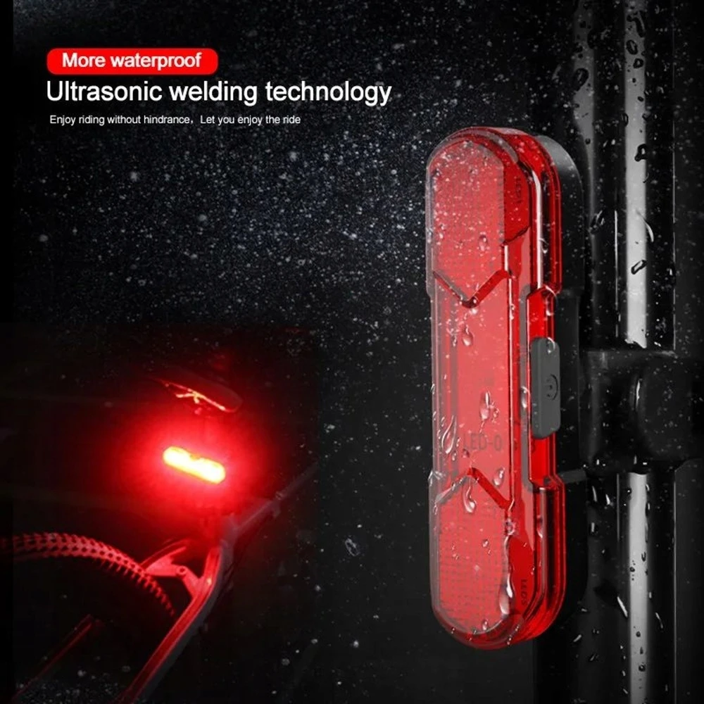 Bez Marki Dviračio žibintas 4 režimai USB rotacinis, raudonas 1 vnt