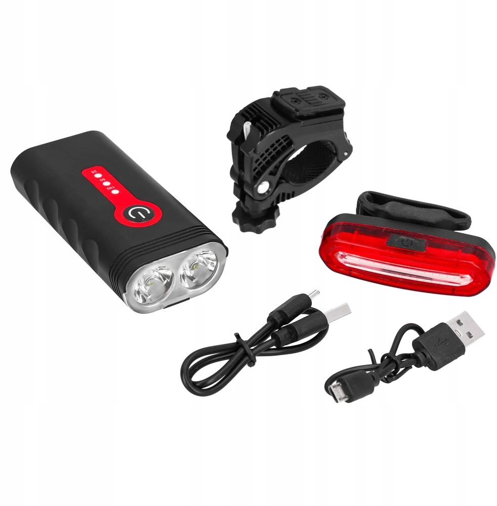 Bez Marki DVIRAČIO ŽIBINTŲ RINKINYS PRIEKINIS GALINIS DVIRAČIO ŽIBINTAS DVIRAČIO USB