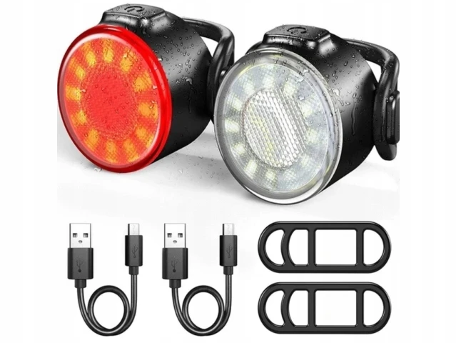 Bez Marki DVIRAČIO ŽIBINTŲ RINKINYS USB DVIRAČIO PRIEKINIŲ IR GALINIO ŽIBINTŲ RINKINYS