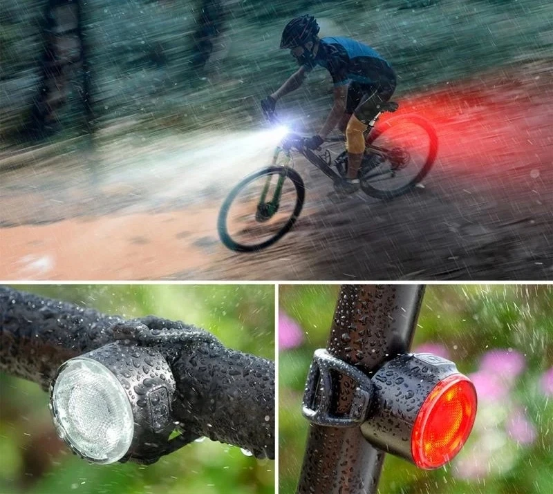 Bez Marki DVIRAČIO ŽIBINTŲ RINKINYS USB DVIRAČIO PRIEKINIŲ IR GALINIO ŽIBINTŲ RINKINYS