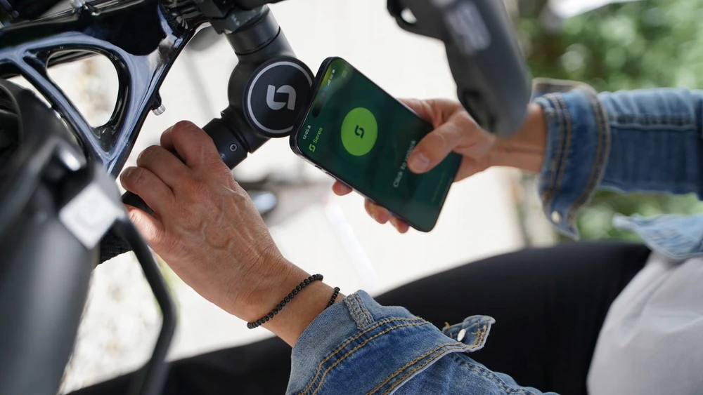 Bez Marki Dviratininkų užraktas - Serea Swift - Išsiregistravimas per išmanųjį telefoną - NFC technologija be baterijos - Ø8 mm / 125 cm