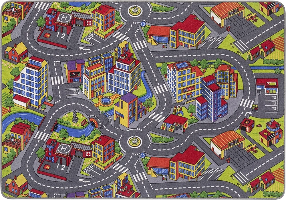 Bez Marki Dywan antypoślizgowy miasto ulice uliczki 200x120