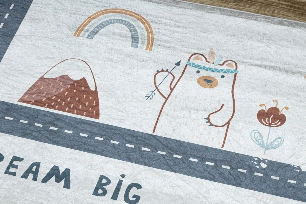Bez Marki Dywan BAMBINO antypoślizgowy 200x290 cm Las, ulice, uliczki vaikams