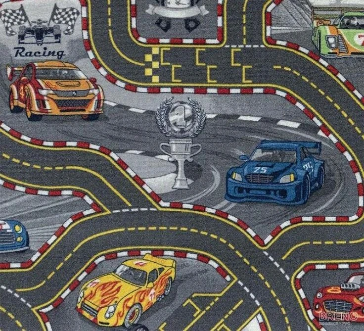 Bez Marki DYWAN DISNEY CARS 150x230 Miasto Ulice Kolory