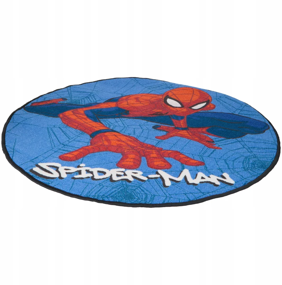 Bez Marki DYWAN DLA DZIECI OKRĄGŁY Mėlynas DYWANIK SPIDERMAN MIĘKKI Z BAJEK