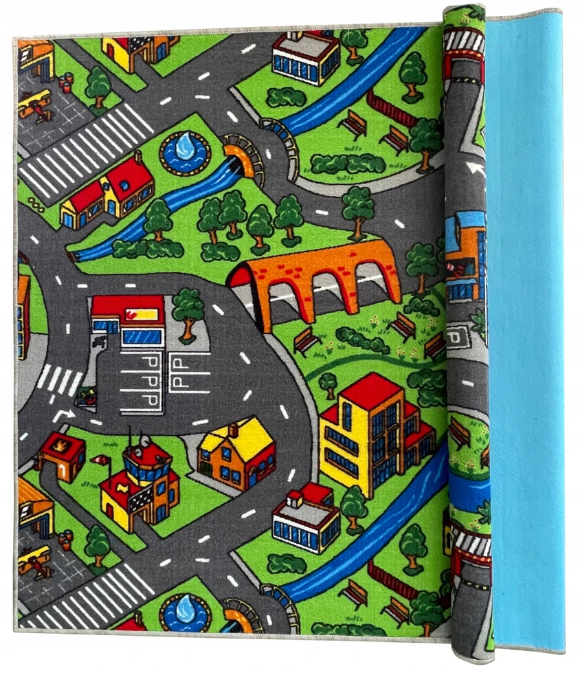Bez Marki DYWAN DROGI WIEŚ ULICE MIASTO FARMA CARS 150x180