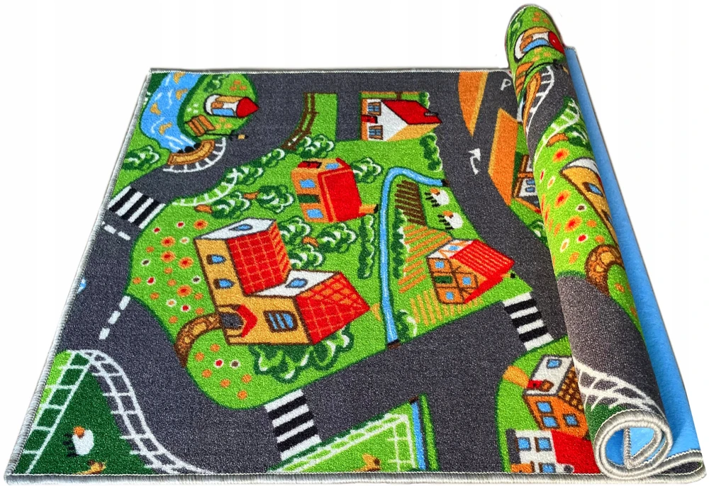 Bez Marki DYWAN DROGI WIEŚ ULICE MIASTO FARMA CARS 150x180