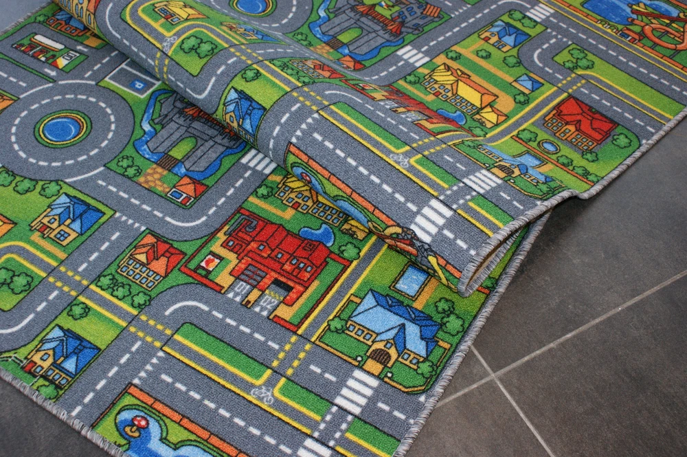 Bez Marki Dywan dziecięcy 140x190 ULICZKI, DROGI, DYWANIK
