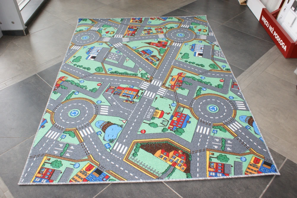 Bez Marki Dywan dziecięcy 140x220 ULICZKI, DROGI , RONDA
