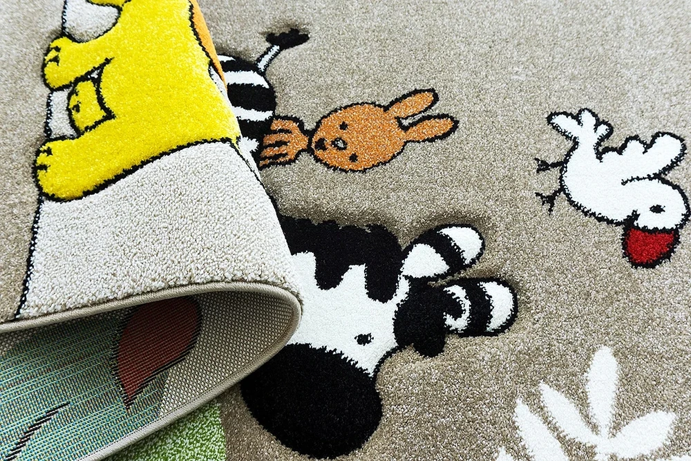 Bez Marki DYWAN DZIECIĘCY 160x230 ZWIERZĘTA ZOO GRUBY FRYZ