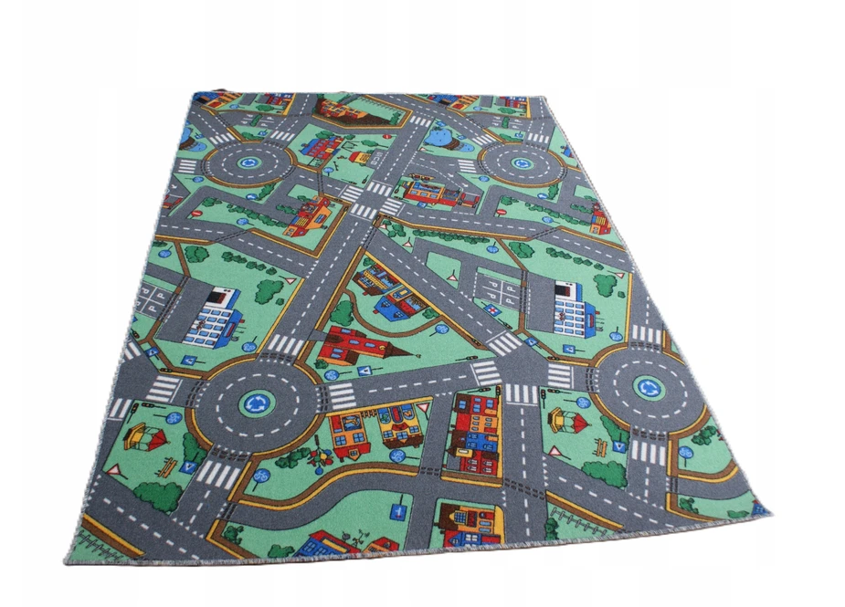 Bez Marki Dywan dziecięcy 200x300 ULICZKI, DROGI , RONDA, DUŻY DYWAN DO PRZEDSZKOLA