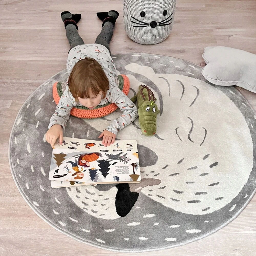 Bez Marki Dywan dziecięcy ŁABĘDŹ 3D apvalus pilka 133 cm NOYA Design