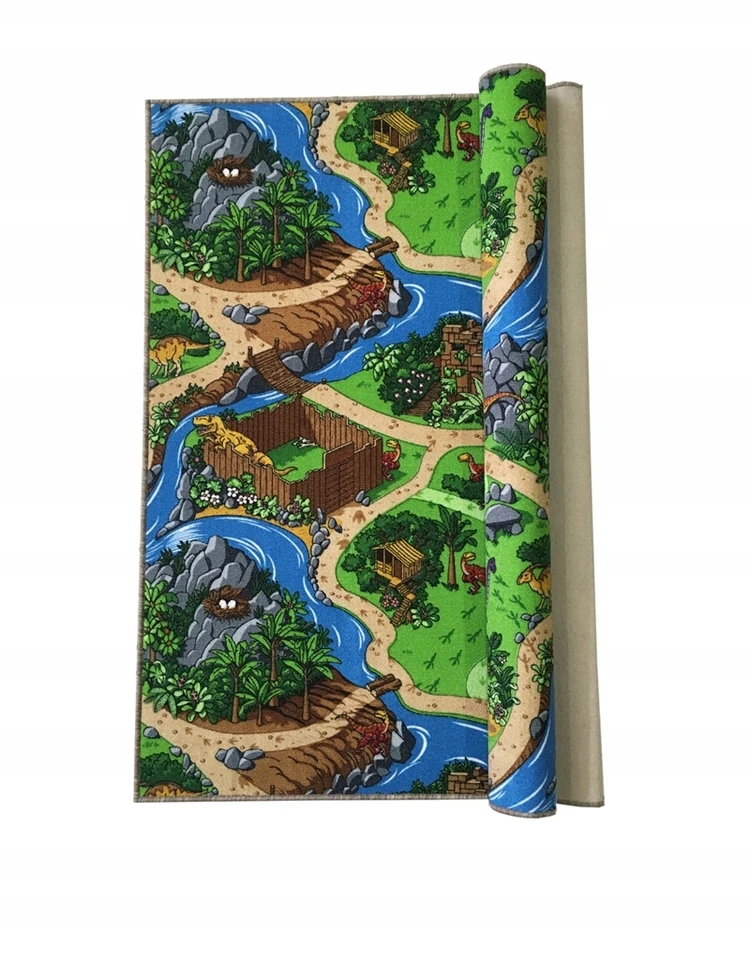 Bez Marki DYWAN Dziecięcy Dinozaury DINO 150x200 / ulice REX