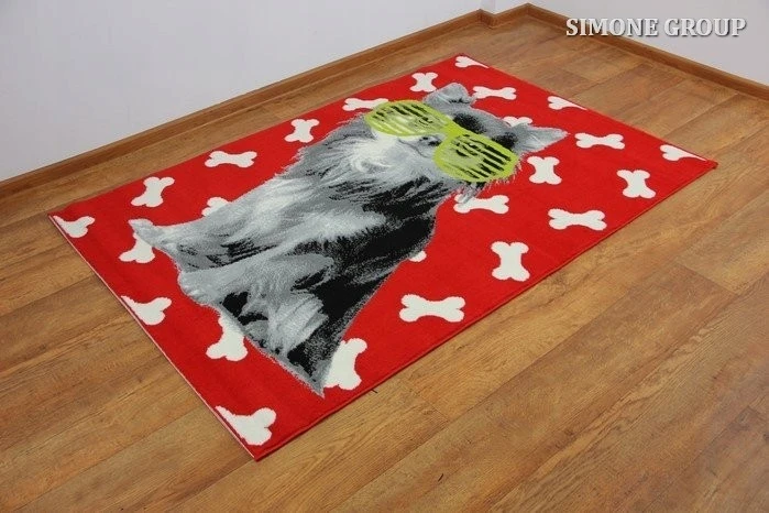 Bez Marki Dywan dziecięcy Fantastik Raudona Pies 120x170cm