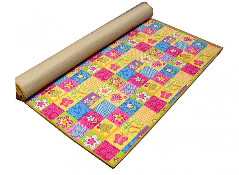 Bez Marki DYWAN DZIECIĘCY kolorowy w kwiatki 150x200 Promocj