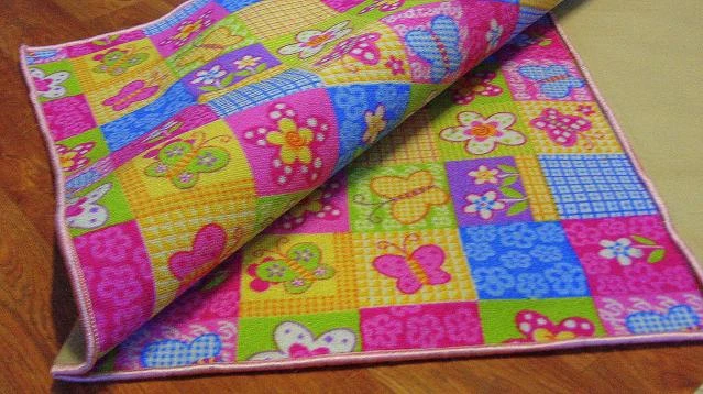 Bez Marki DYWAN DZIECIĘCY kolorowy w kwiatki 150x200 Promocj