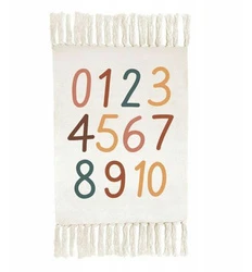 Bez Marki Dywan dziecięcy Literki numerki frędzle 60x90cm