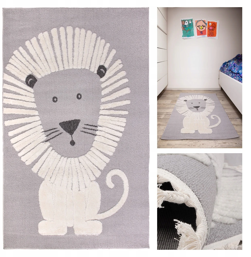 Bez Marki Dywan dziecięcy su lwem Skandi kids 150x220 Pilka dywan dziecięcy MIĘKKI