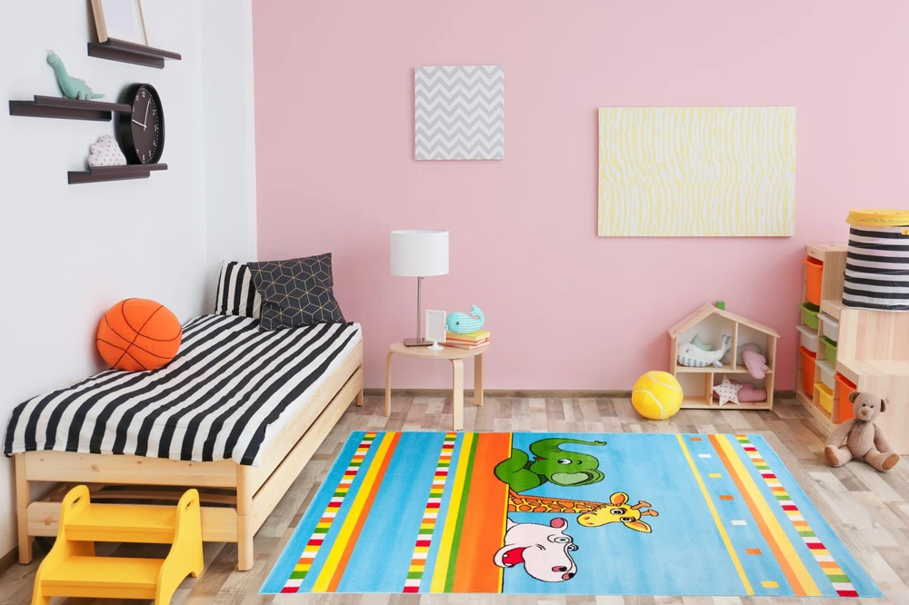 Bez Marki DYWAN FUN KIDS 100x160 DZIECI Słonik Żyrafa 760bl