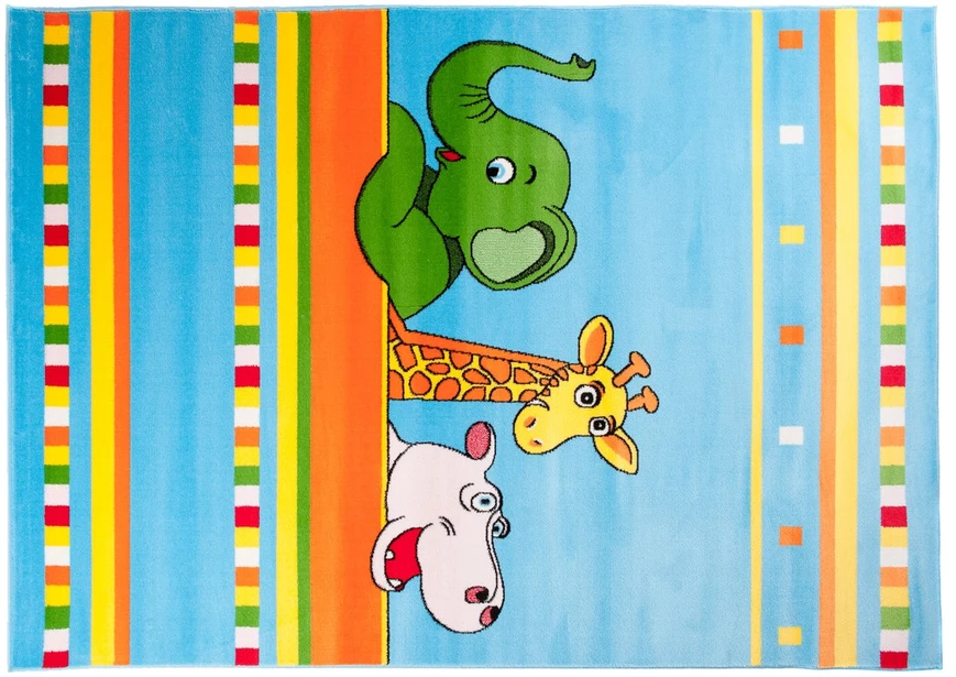 Bez Marki DYWAN FUN KIDS 100x160 DZIECI Słonik Żyrafa 760bl