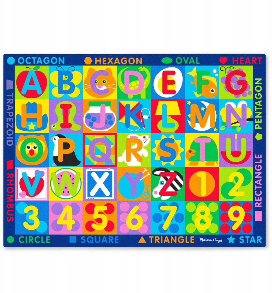 Bez Marki DYWAN MATA ABC CYFERKI I LITERKI MELISSA AND DOUG