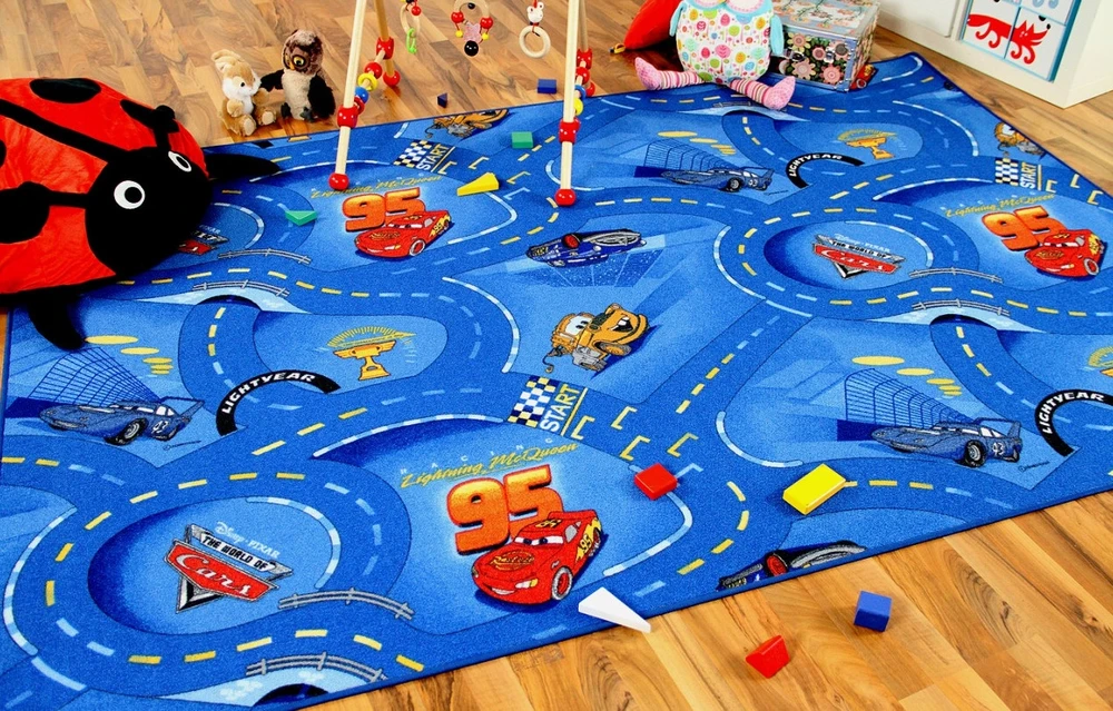 Bez Marki DYWAN MATA DO ZABAWY CAR AUTA ULICE MIASTO 120x200