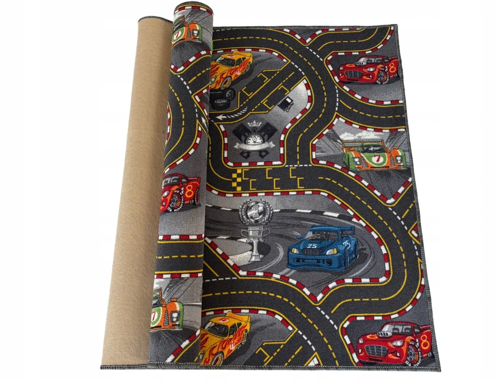Bez Marki DYWAN MATA DO ZABAWY CAR AUTA ULICE MIASTO 120x200