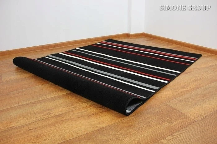 Bez Marki Dywan NOWOCZESNY Fantastik Juodas Pasy 160x225 cm