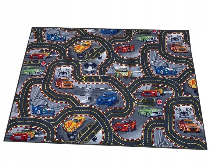 Bez Marki DYWAN ULICE MIASTO Auta Cars 160x200 pilka popiel
