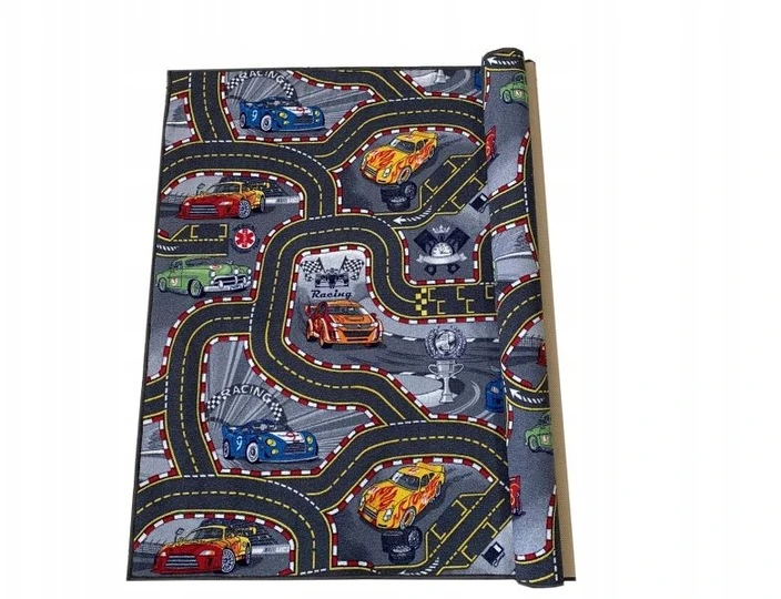 Bez Marki DYWAN ULICE MIASTO Auta Cars 160x200 pilka popiel